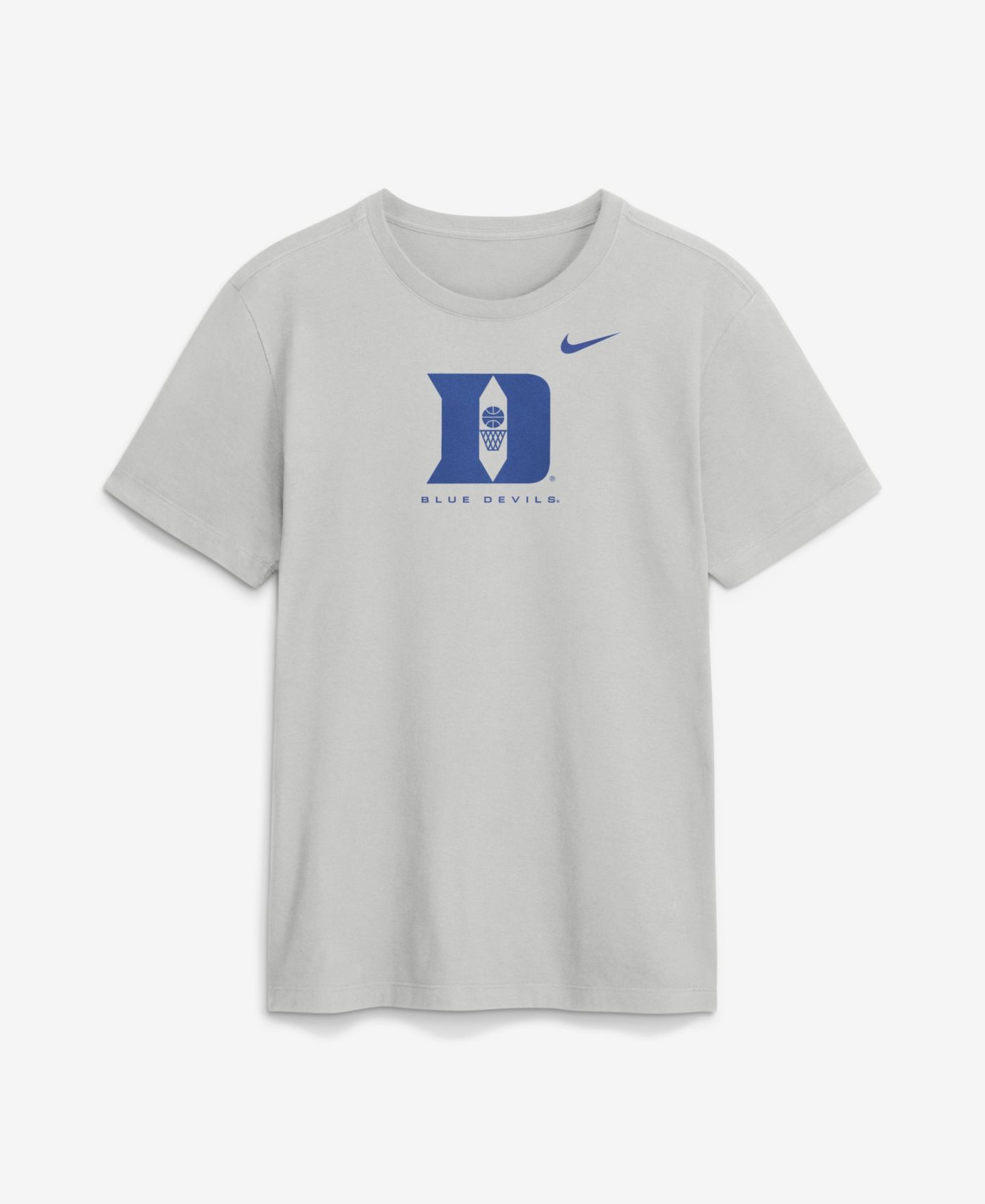 Мужская футболка Nike Gray Duke Blue Devils Courtside Dri-FIT — фото 2