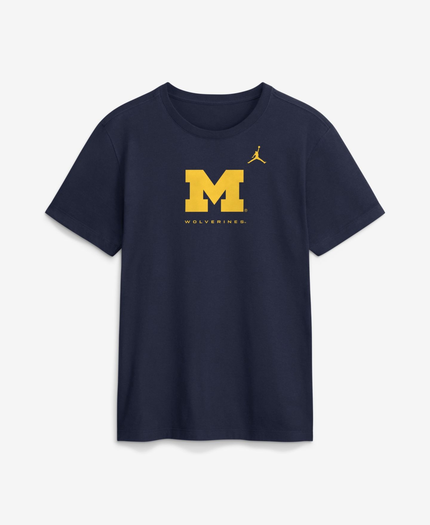 Мужская футболка Jordan Navy Michigan Wolverines Courtside Dri-FIT — фото 2