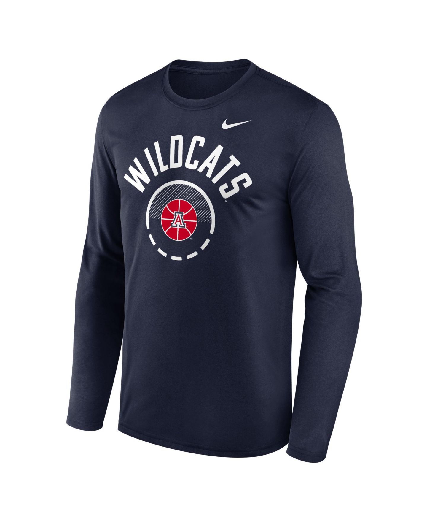 Мужская футболка Nike Navy Arizona Wildcats 2026 Courtside Basketball Shootaround Legend Dri-FIT Long-Sleeve — фото 3