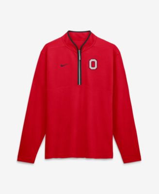 Men's Scarlet Ohio State Buckeyes Courtside Victory Dri-FIT Half-Zip Pullover