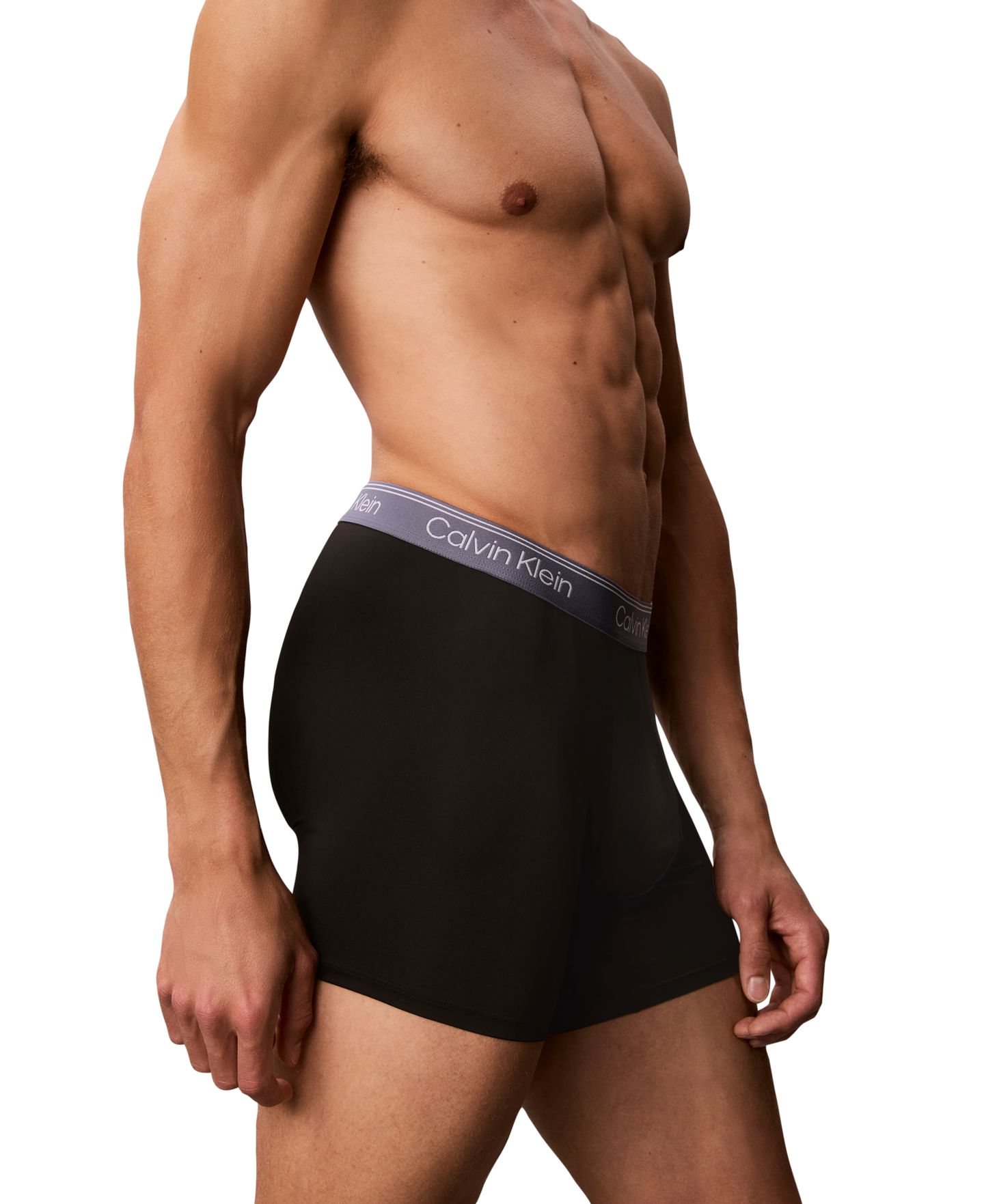 Трусы-боксеры для мужчин, микрофибра, стрейч, 5 шт. — Calvin Klein, цвет: Чёрный / Синий, вариант 1 — фото 5