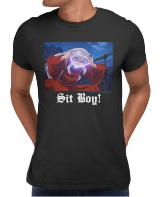 Men's Sit Boy Glowing Beads Minimal Short Sleeve T-shirt