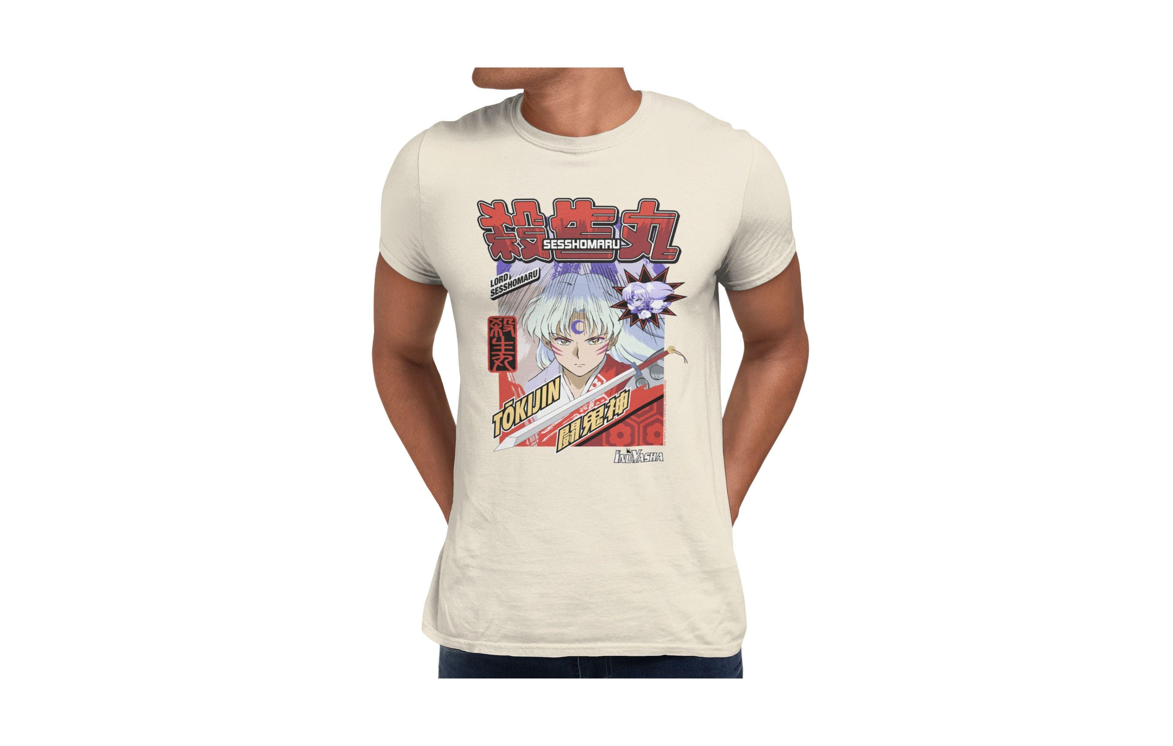 Inuyasha Men's Sesshomaru Tokijin Retro Sword Short Sleeve Tshirt