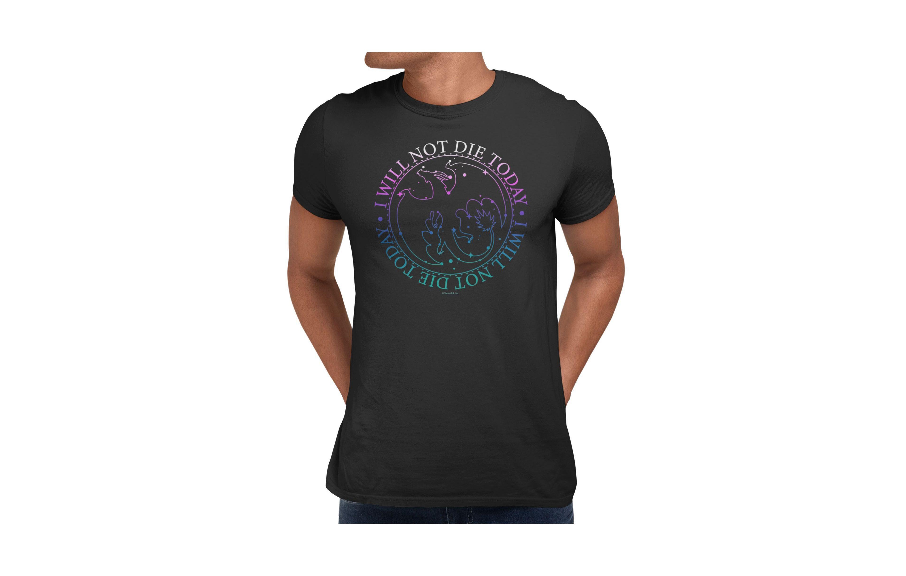 Fourth Wing Men's The Empyrean I Will Not Die Today Star Gradient Graphic Short Sleeve T-Shirt