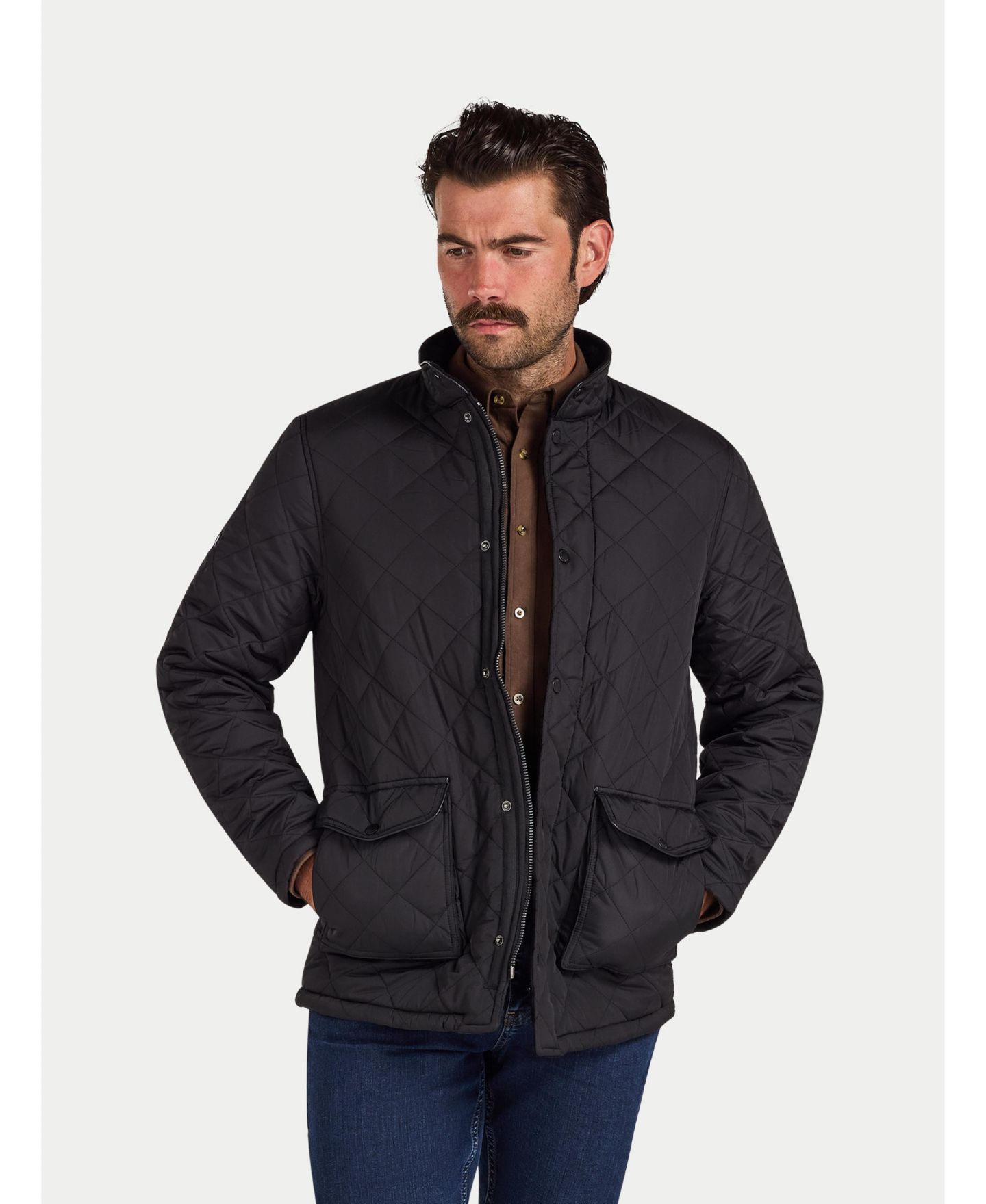 Мужская куртка Raging Bull Quilted Relaxed-Fit, цвет: Чёрный — фото 1