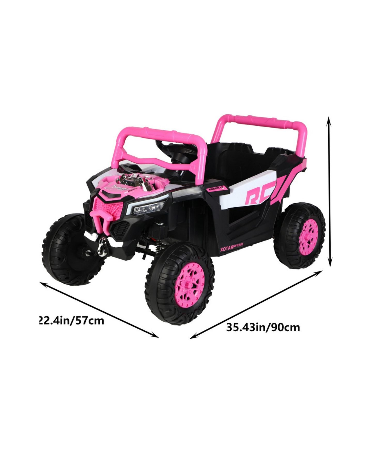 Детская игрушка ECHTPeak 12V Electric UTV Ride-On Toy with Remote Control & Swing Function, 3–6 лет — фото 6