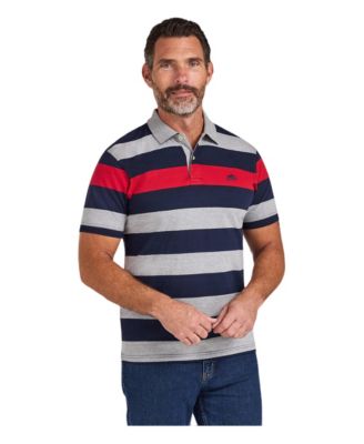 Men's Big & Tall Contrast Stripe Relaxed-Fit Polo Shirt