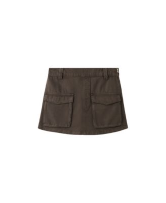 Mango Women's Pop Cargo Denim Mini Skort - Macy's
