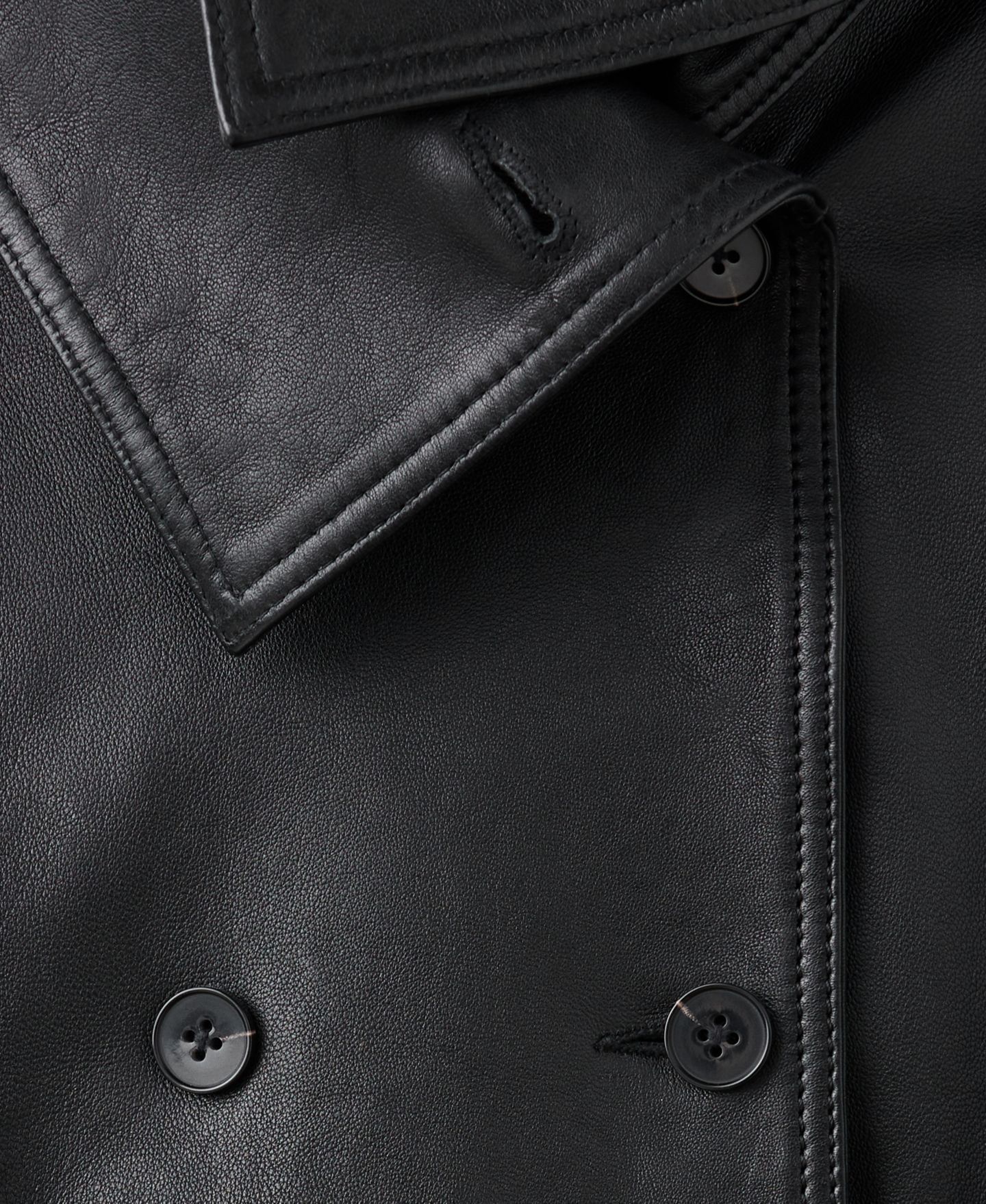 Женская куртка Mango Oversized Funnel Neck Leather, цвет: Чёрный — фото 2