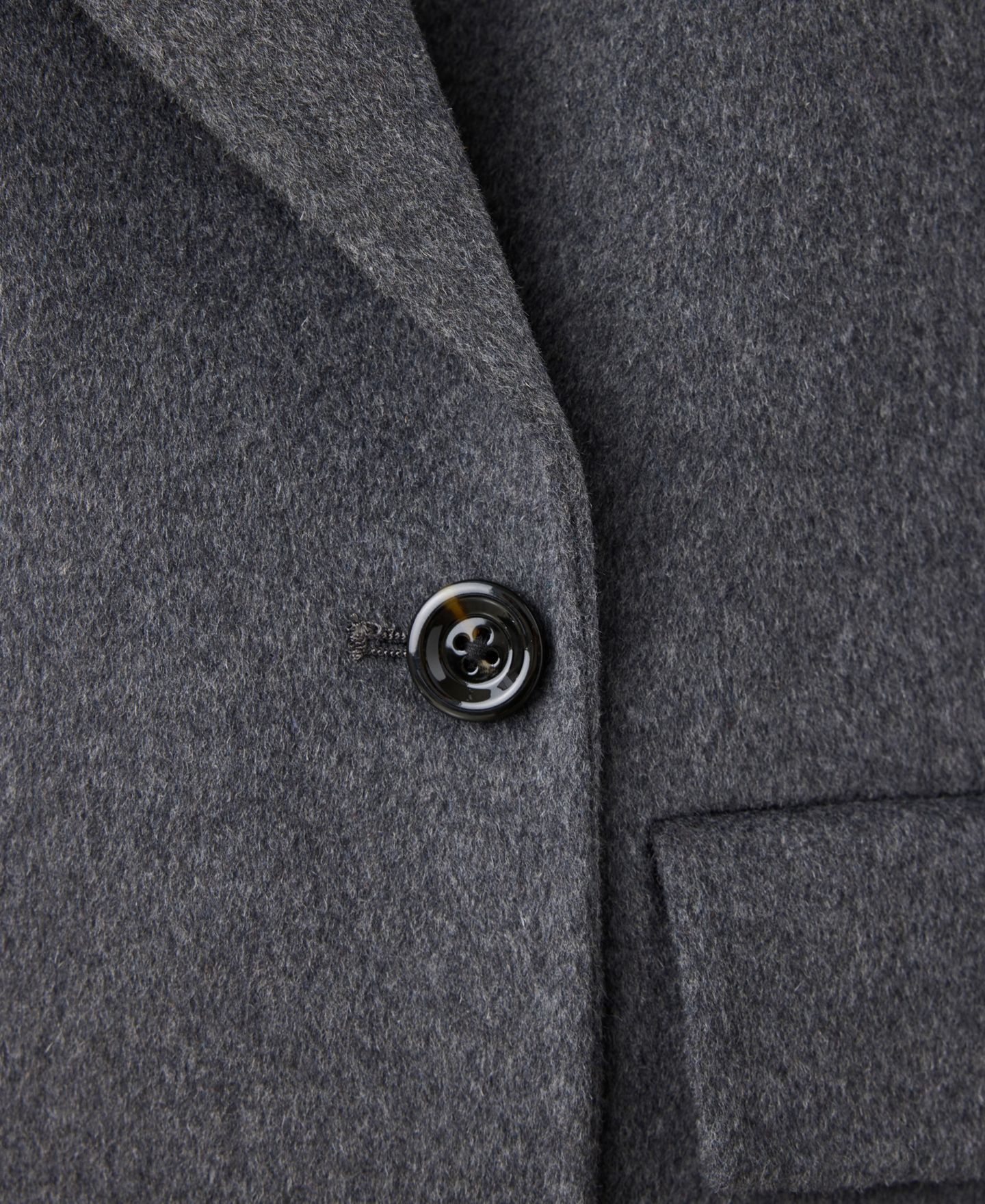 Женское пальто Mango Wool-Blend Double Breasted Long, цвет: Тёмный меланжевый серый — фото 7