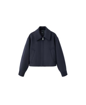Women's Shirt Collar Wool-Blend Jacket