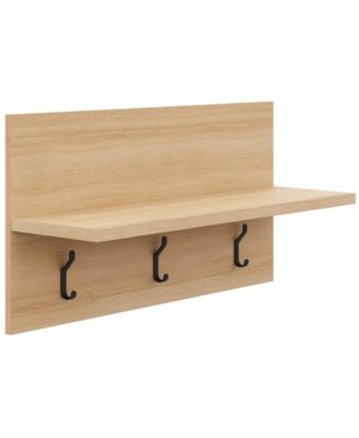 Porto Entryway Wall-Mounted Coat Rack, Golden maple