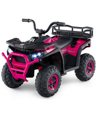 Mecale 24V Electric ATV with Storage, Music and LED Lights, 66 lbs ...