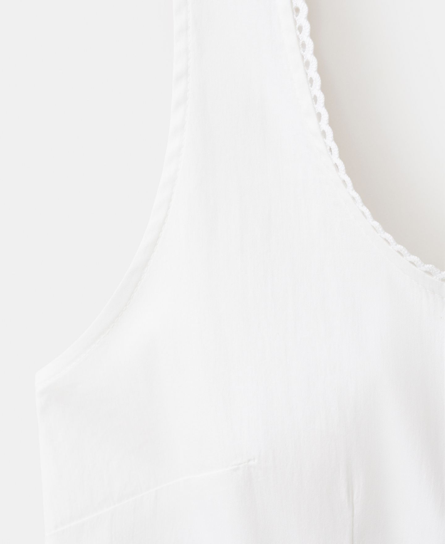 Женская блузка Mango Lace-Detail Button-Front Sleeveless, цвет: Молочный белый — фото 5