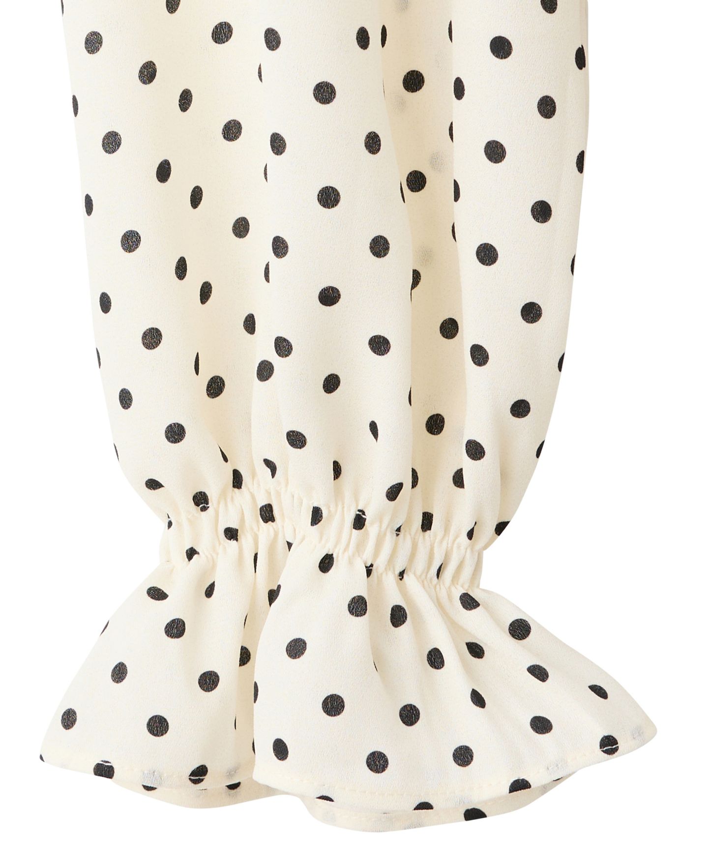 Женская блузка Mango Polka Dot Long-Sleeve V-Neck, цвет: Молочный белый — фото 5