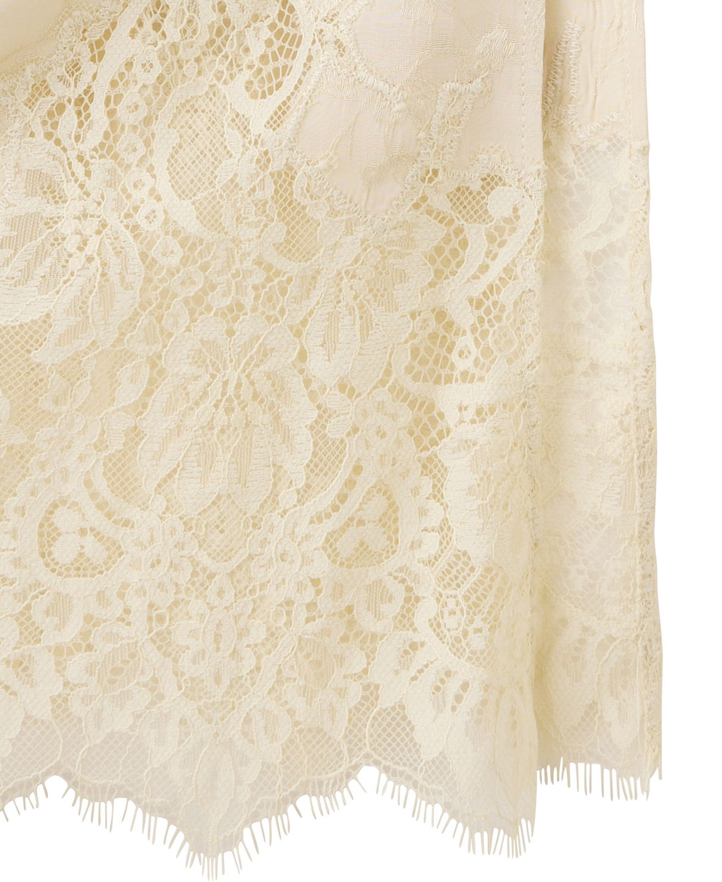 Женский топ Mango V-Neck Lace Sleeveless, цвет: Экрю — фото 7