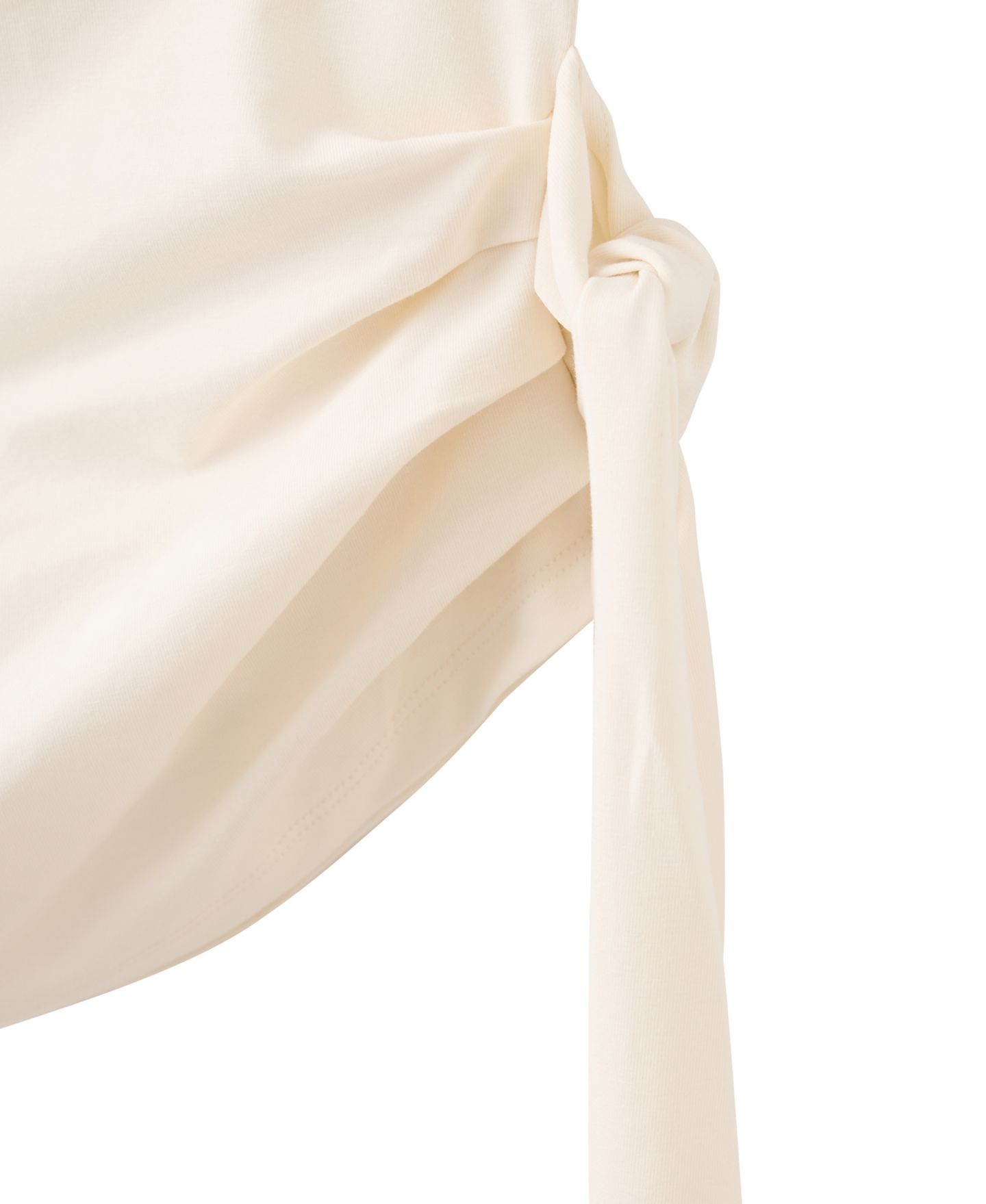 Женский топ Mango Asymmetrical Tie-Front Boat Neck Sleeveless, цвет: Экрю — фото 7