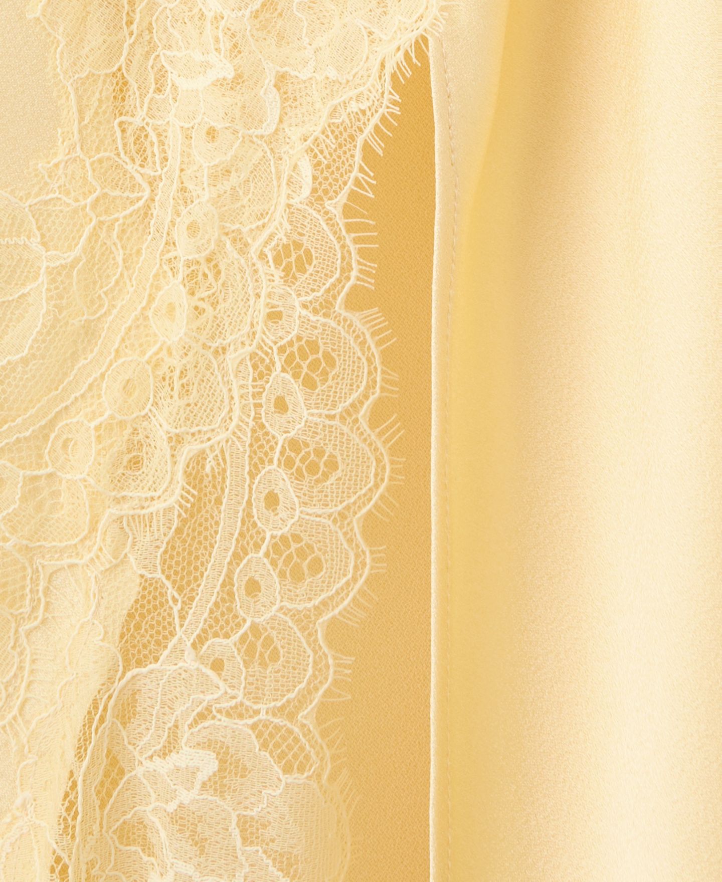 Женское платье Mango One Shoulder Asymmetrical Lace Details, цвет: Пастельный жёлтый — фото 6