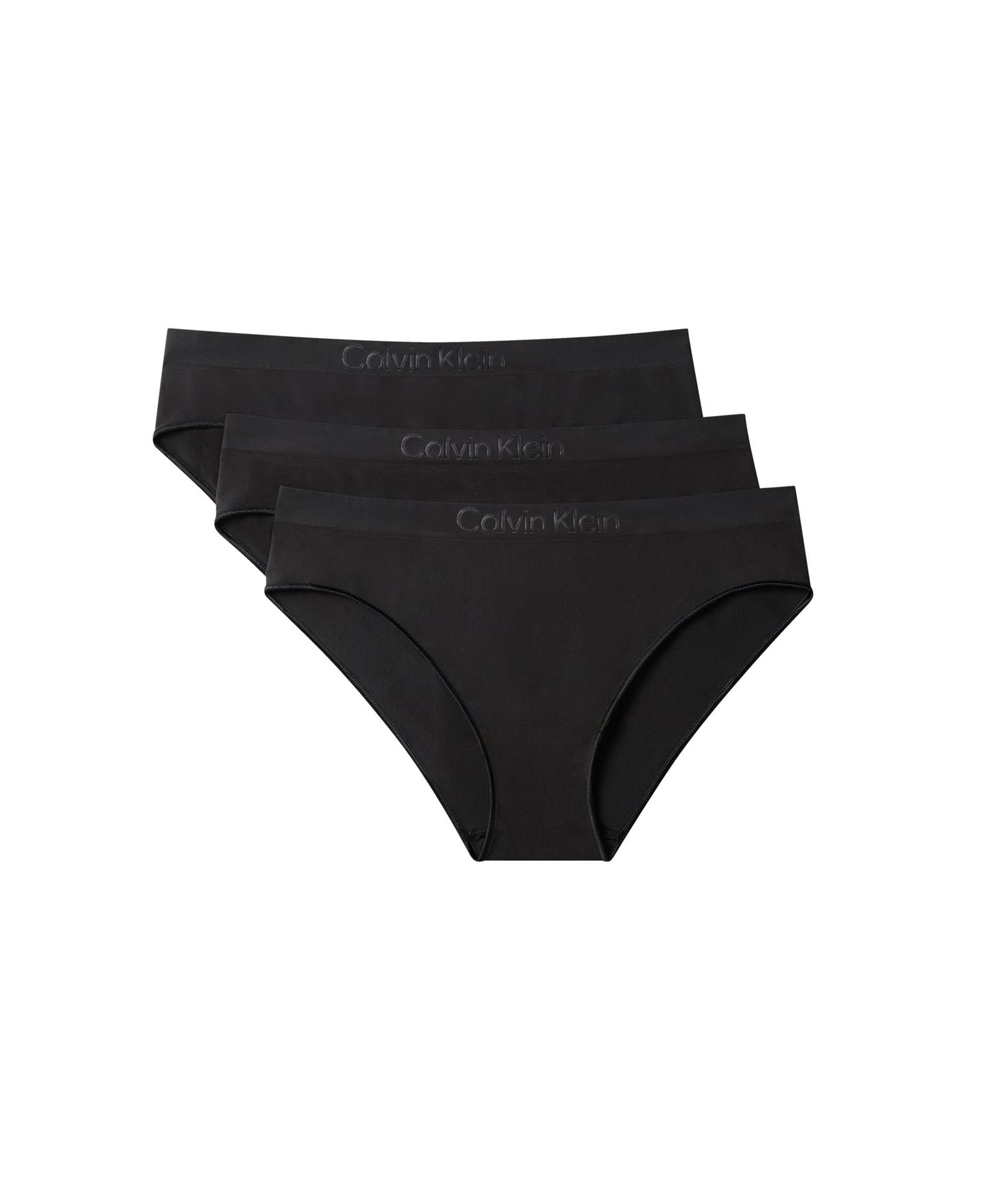 Calvin Klein Women's Bonded Flex 3-Pack Bikini QD5212, цвет: Чёрный — фото 1