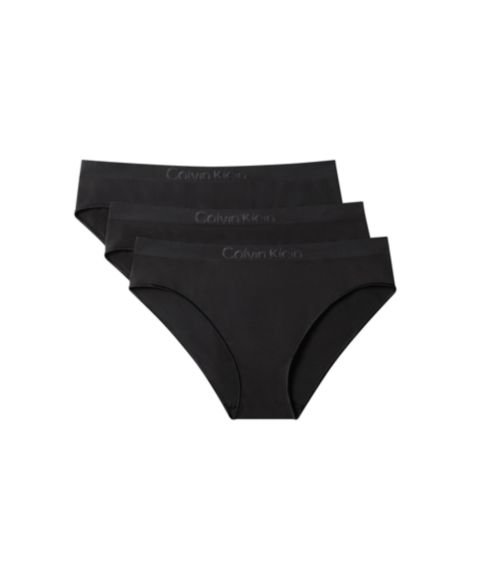Calvin Klein Women's Bonded Flex 3-Pack Bikini QD5212, цвет: Чёрный