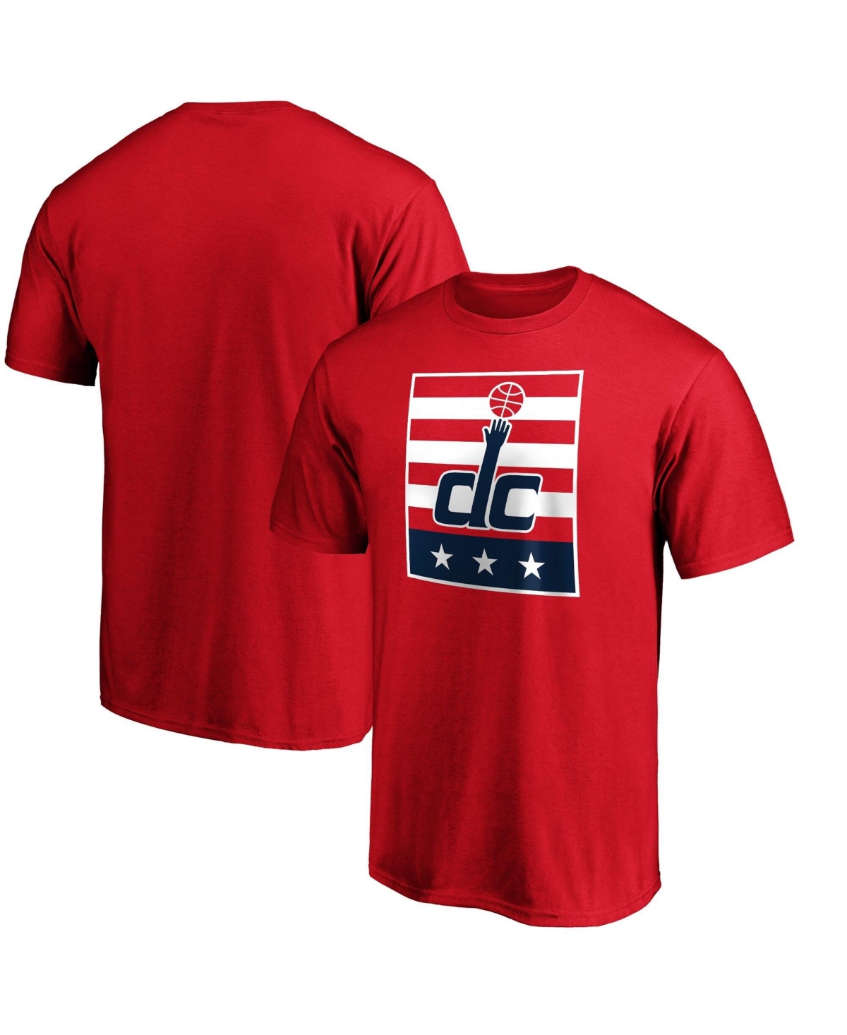 Fanatics Mto Label Men's Red Washington Wizards Dc Block T-Shirt - Red