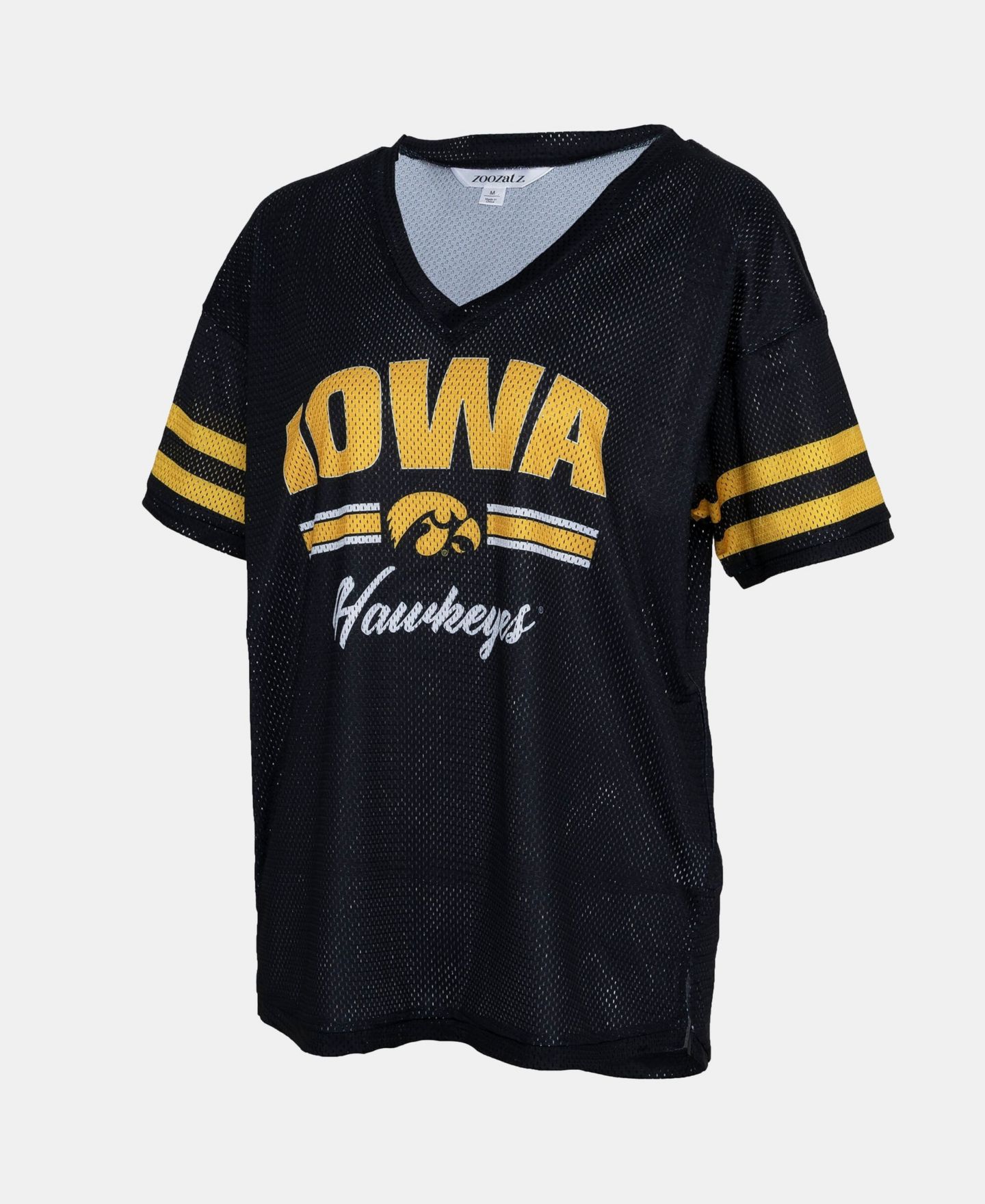 Женская футболка ZooZatz Black Iowa Hawkeyes Mesh Jersey Kickoff — фото 2