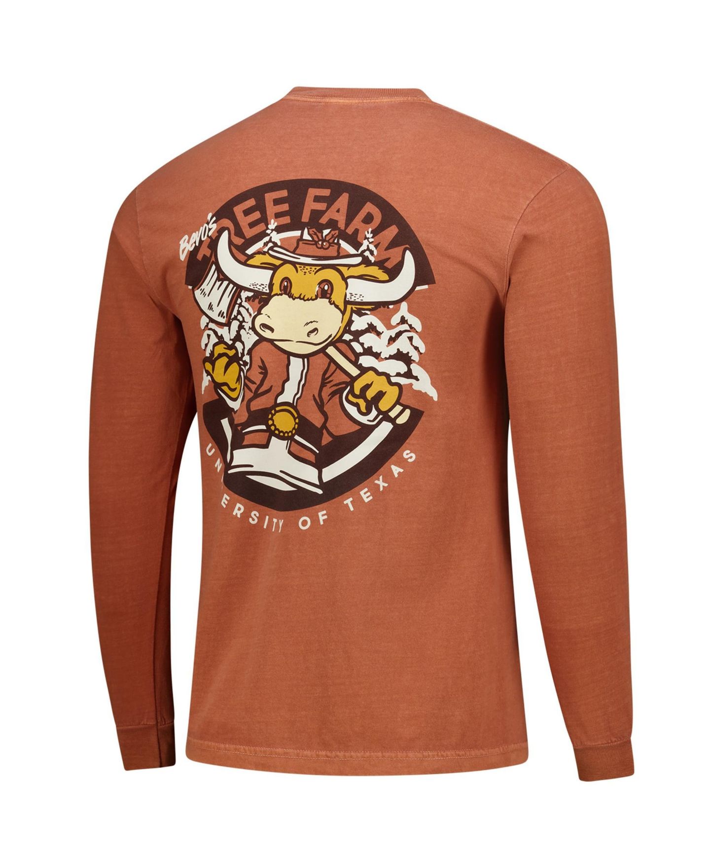 Мужская футболка Image One Texas Orange Texas Longhorns Tree Farm Comfort Colors Long-Sleeve — фото 3