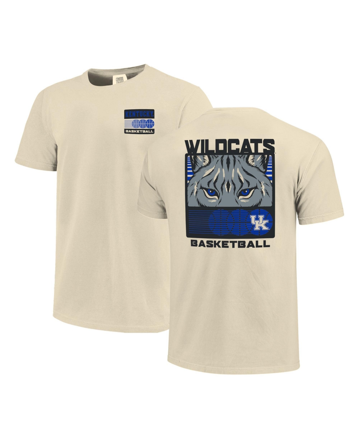 Image One Men's Cream Kentucky Wildcats Basketball Staredown Comfort Colors T-shirts - Cream