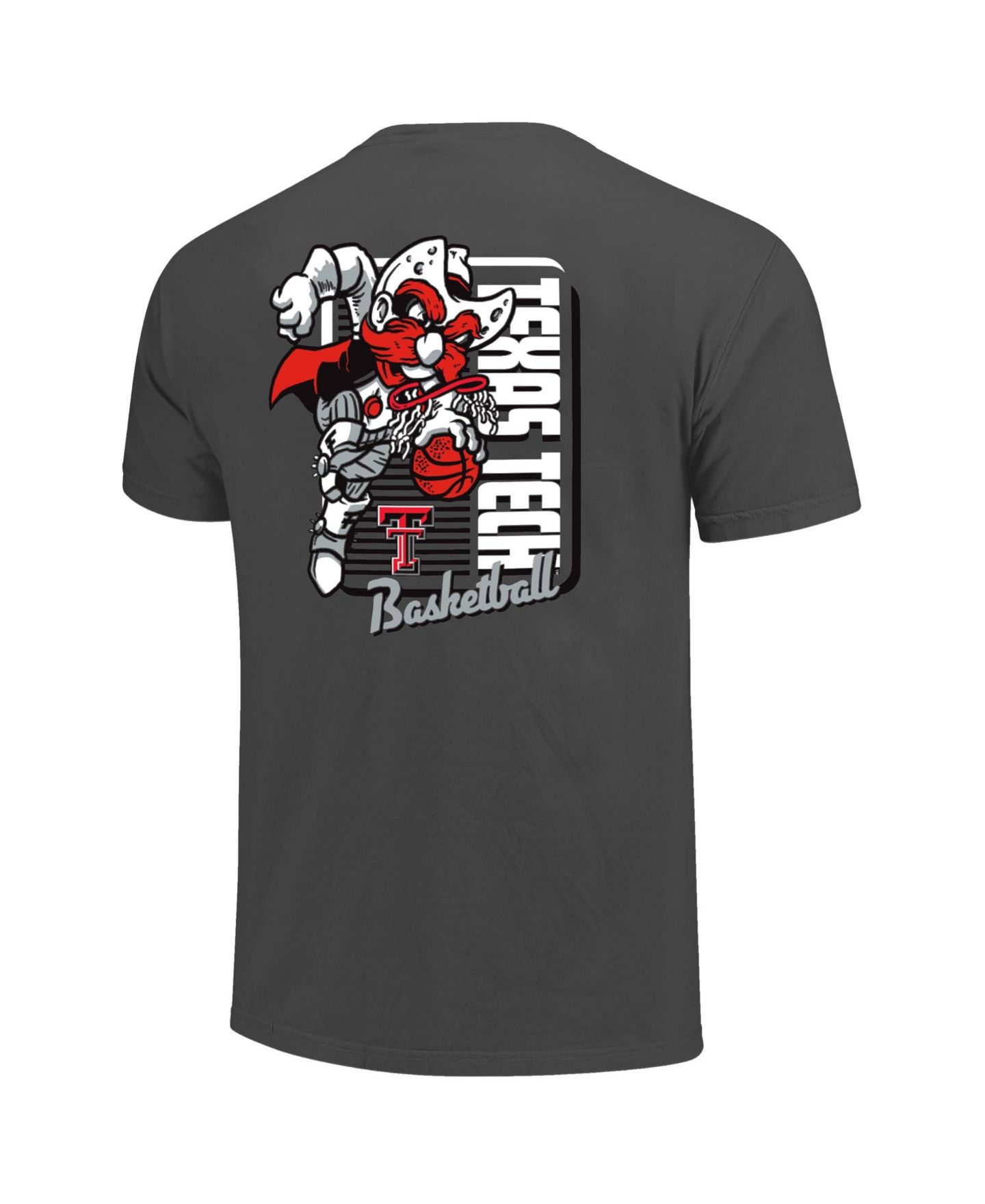 Мужская футболка Image One Charcoal Texas Tech Red Raiders Comfort Colors Mascot Dunk — фото 3