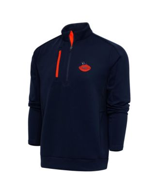 Men's Navy Chicago Bears Throwback Logo Generation Quarter-Zip Pullover Top