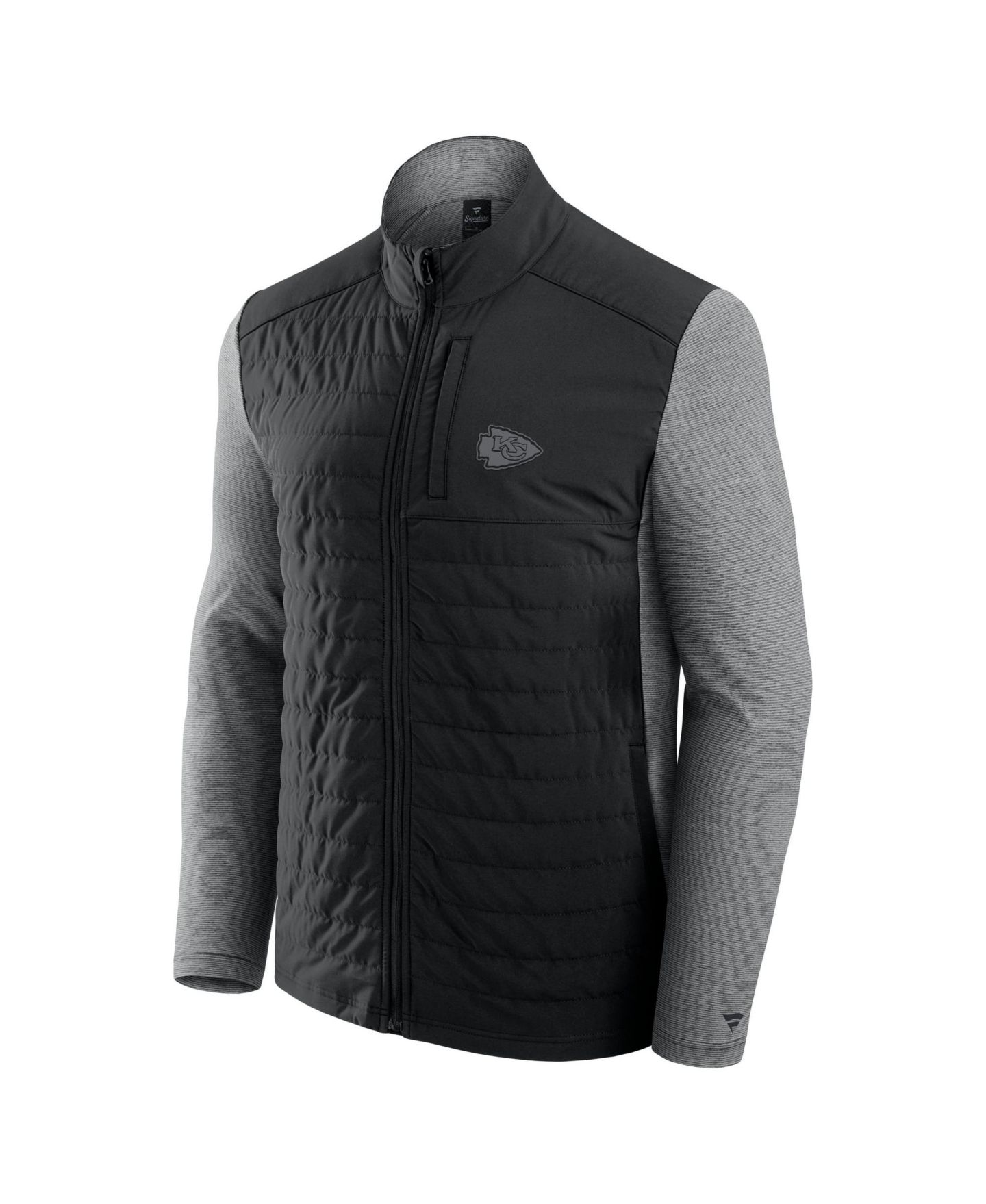 Куртка Fanatics Black/Heather Gray Kansas City Chiefs Front Office Tonal Full-Zip — фото 2