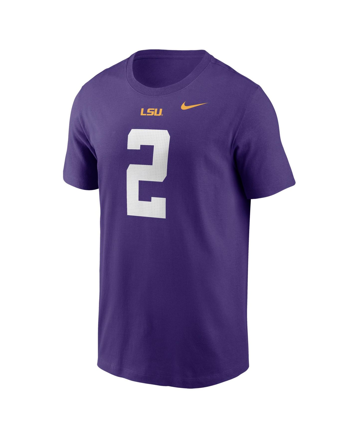 Мужская футболка Nike Justin Jefferson Purple LSU Tigers Name & Number — фото 2