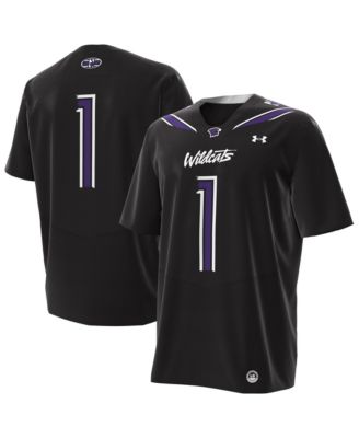Men's 1 Black Northwestern Wildcats Alternate Replica Football Jersey