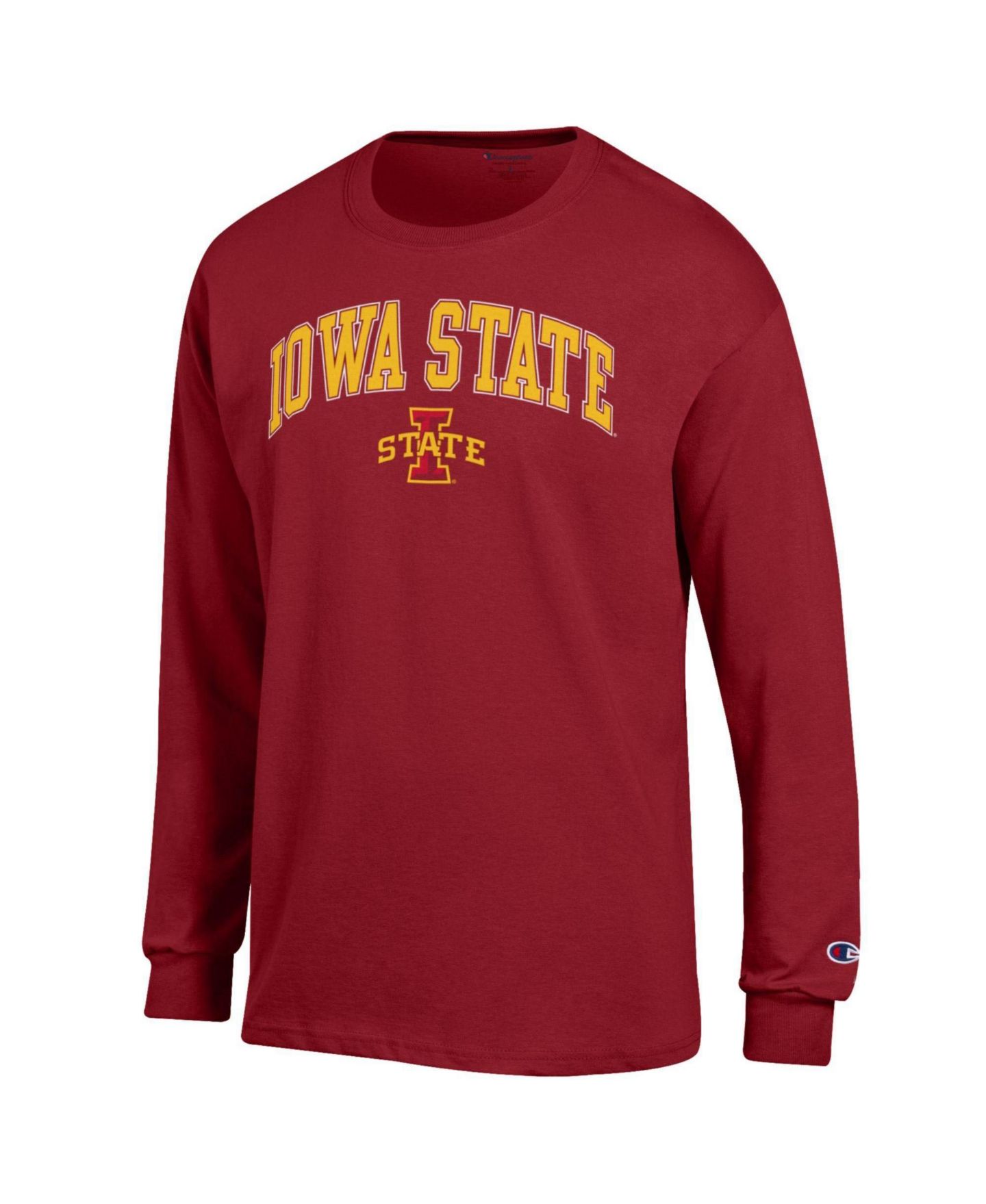Мужская футболка Champion Cardinal Iowa State Cyclones Arch Over Logo Long-Sleeve — фото 2