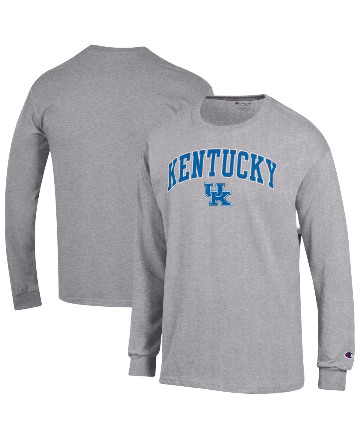 Champion Men's Champion Heather Gray Kentucky Wildcats Arch Over Logo Long-Sleeve T-Shirt - Heather Gray
