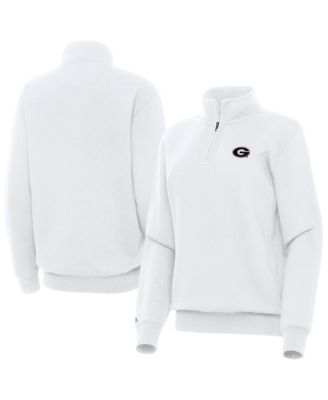 Women's White Georgia Bulldogs Victory Quarter-Zip Top