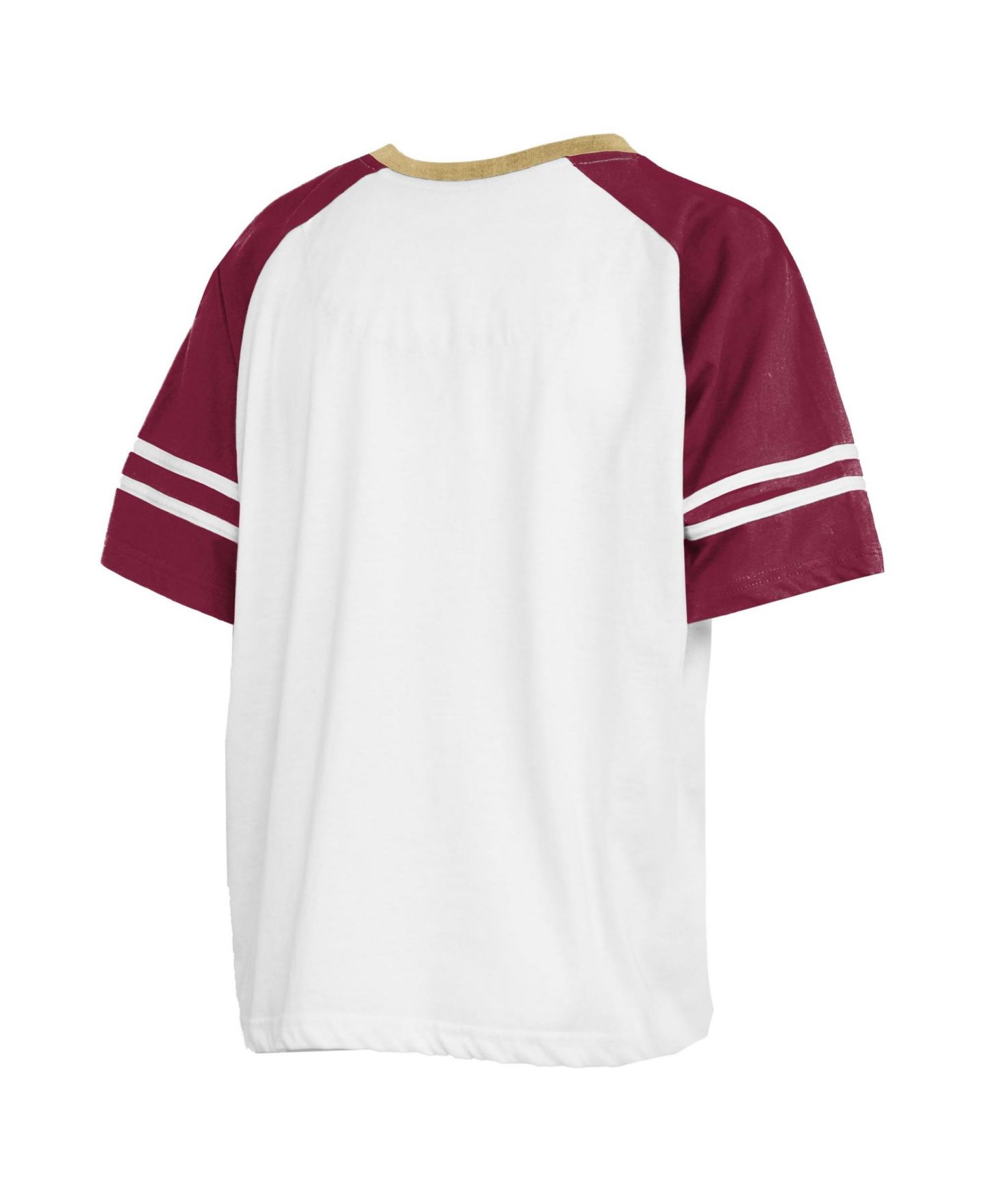 Женская футболка Pressbox White Florida State Seminoles Sky Color block Slub — фото 3