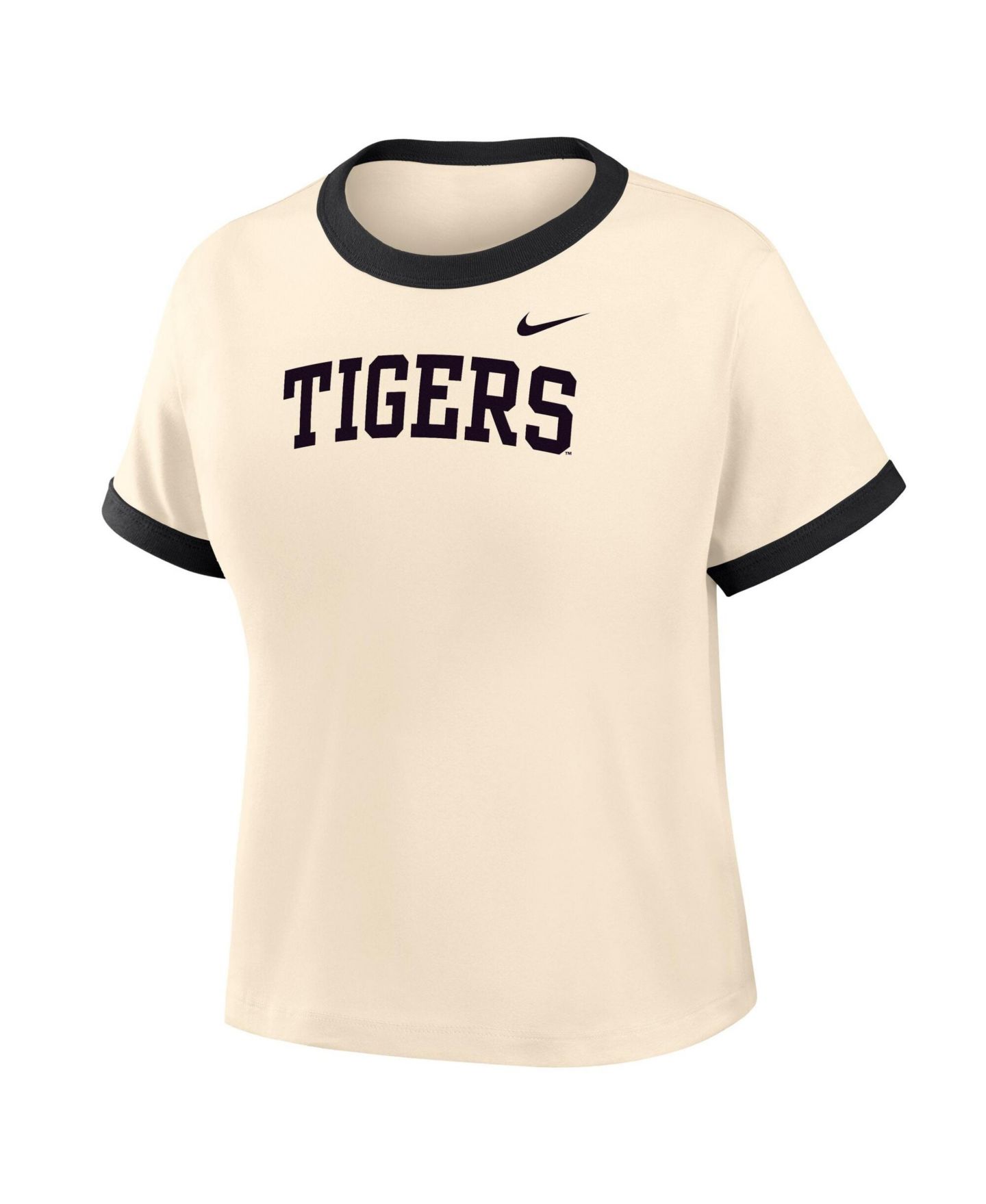 Женская футболка Nike Natural Missouri Tigers Ringer Mod Cropped — фото 1