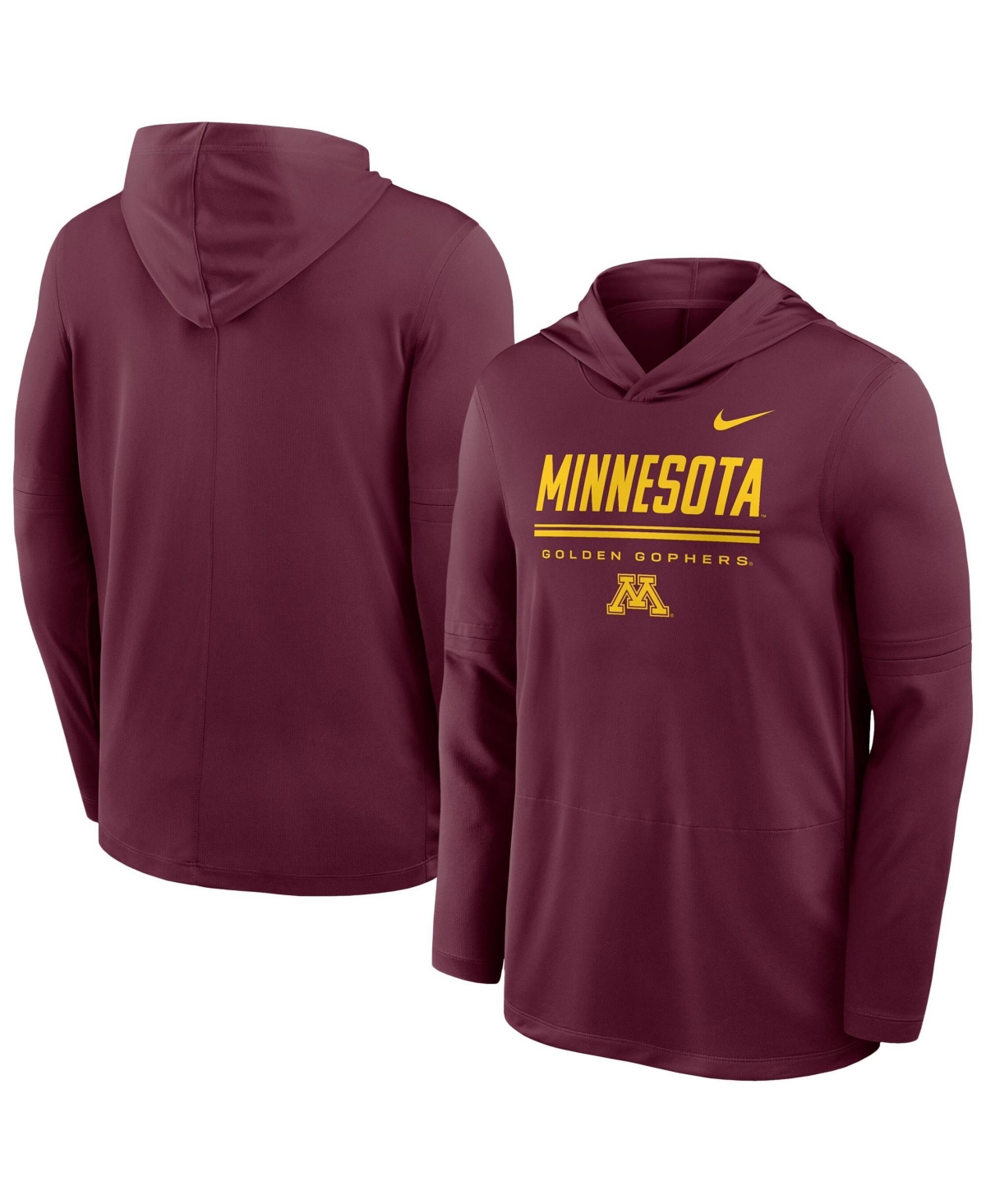 Nike Men's Maroon Minnesota Golden Gophers 2026 Sideline Dri-fit Lightweight Hooded Top - Maroon