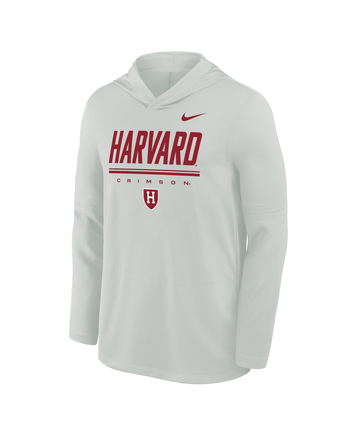 Nike Men's Gray Harvard Crimson Basketball Lightweight Dri-fit Hoodie - Gray