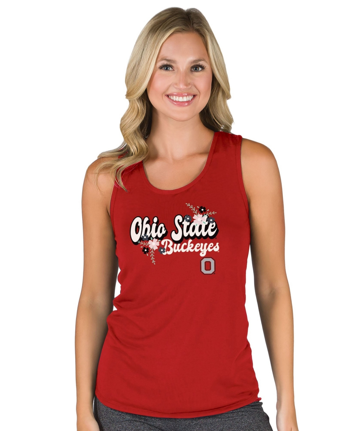 Concepts Sport Women's Scarlet Ohio State Buckeyes Marathon Racerback Tank Top - Scarlet