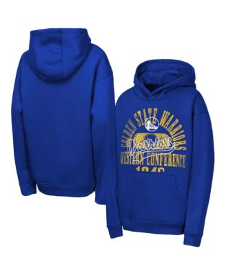 Big Boys' and Girls' Royal Golden State Warriors Sweep Hoodie