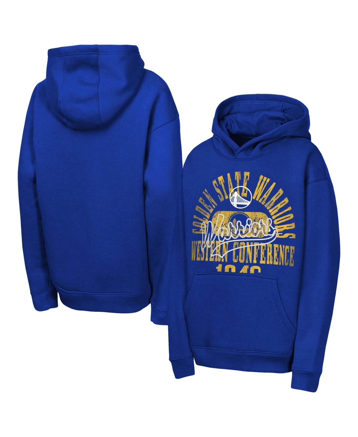 Outerstuff Big Boys' and Girls' Royal Golden State Warriors Sweep Hoodie - Royal