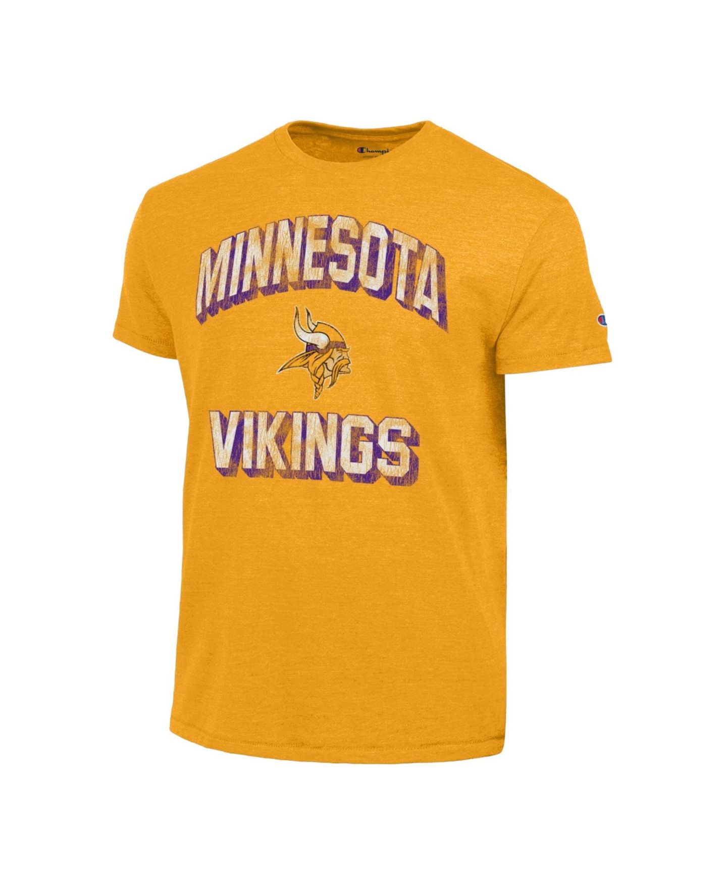 Мужская футболка Champion Heather Gold Minnesota Vikings Ultimate Tri-Blend — фото 2