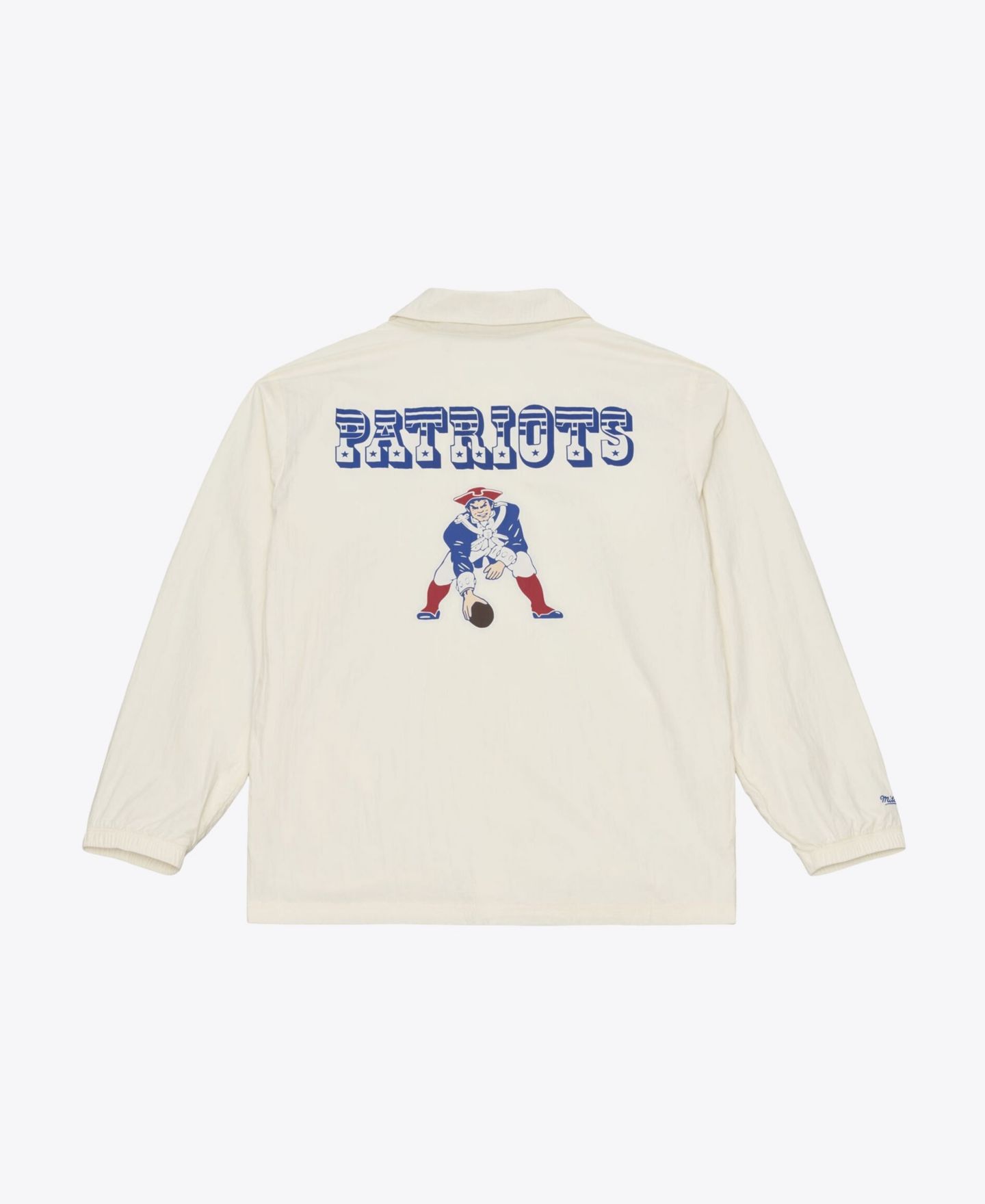 Мужская куртка Mitchell & Ness Cream New England Patriots Retro Roots Full-Snap Coaches — фото 4