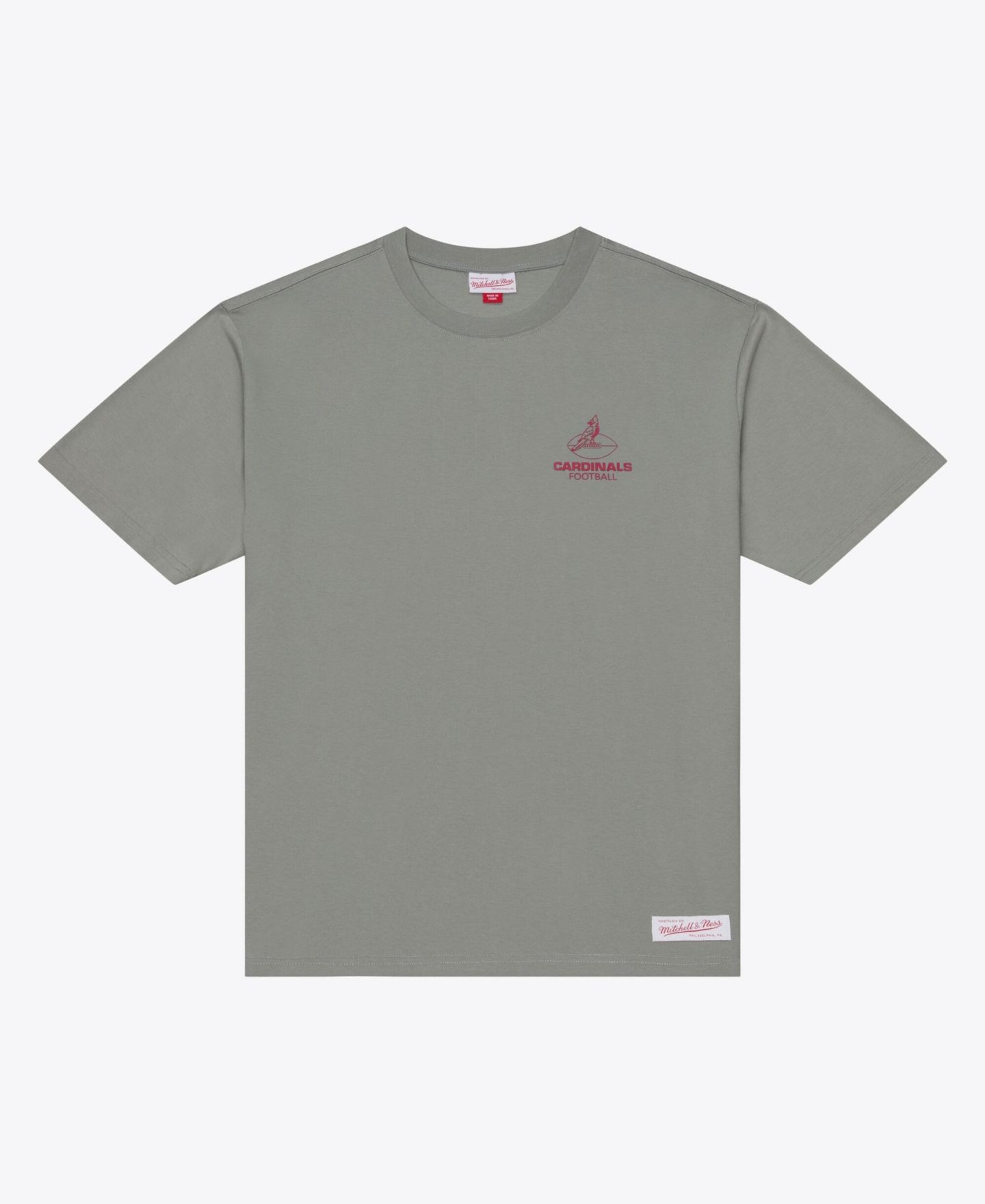 Мужская футболка Mitchell & Ness Gray Arizona Cardinals Core Essentials Micro Logo — фото 1