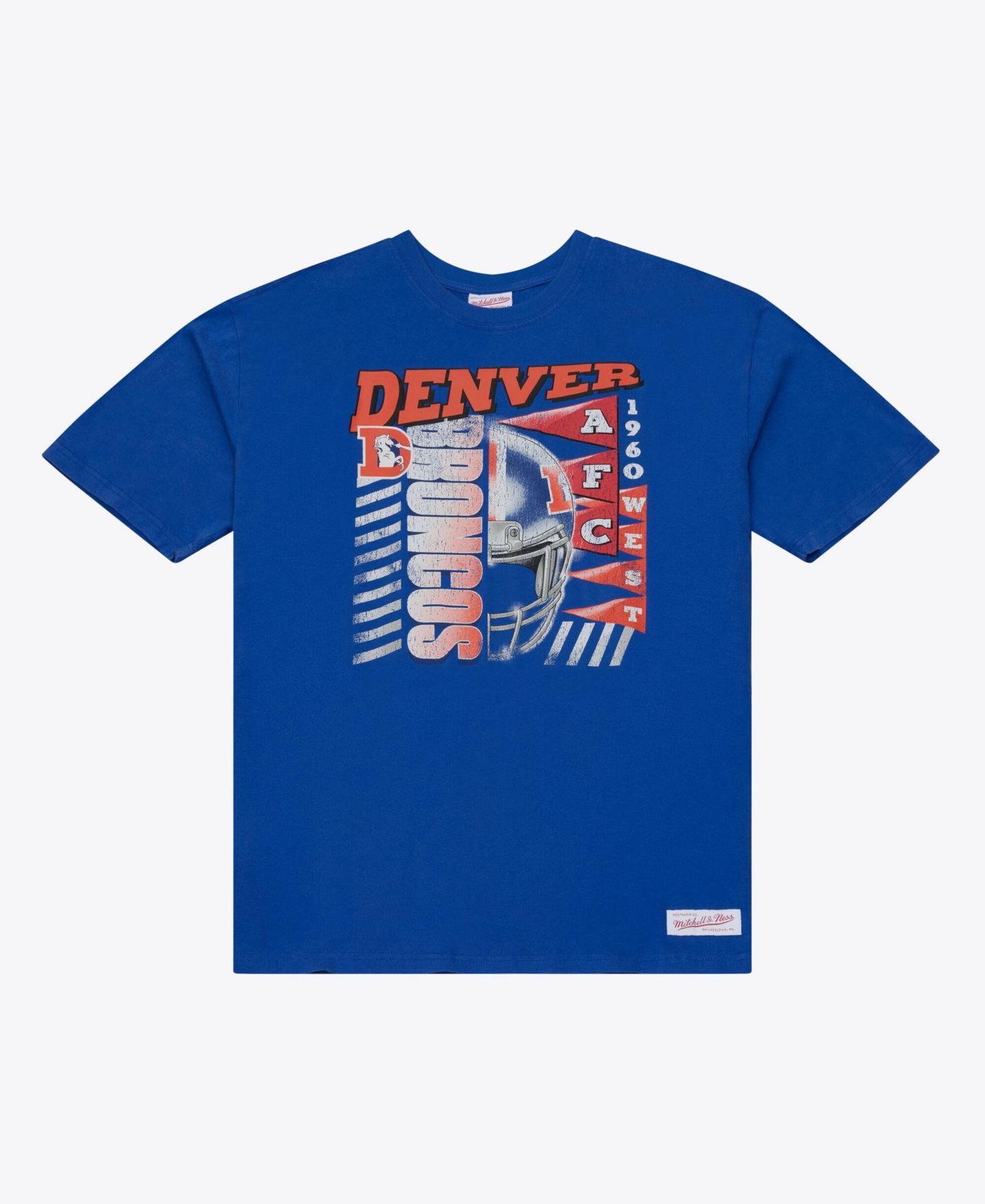 Мужская футболка Mitchell & Ness Royal Denver Broncos Core Essentials Street Graphic — фото 1