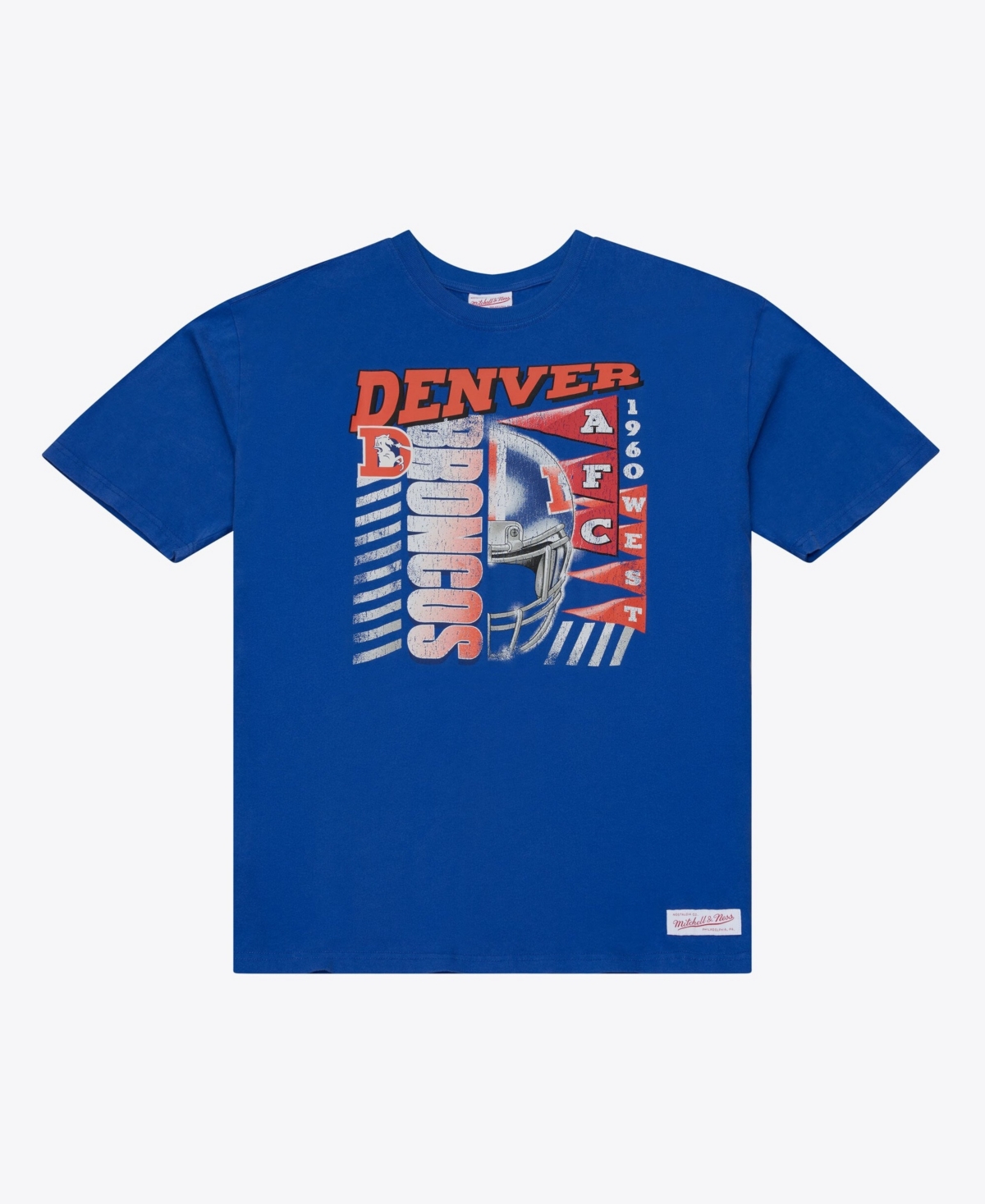 Mitchell & Ness Men's Royal Denver Broncos Core Essentials Street Graphic T-Shirt - Royal