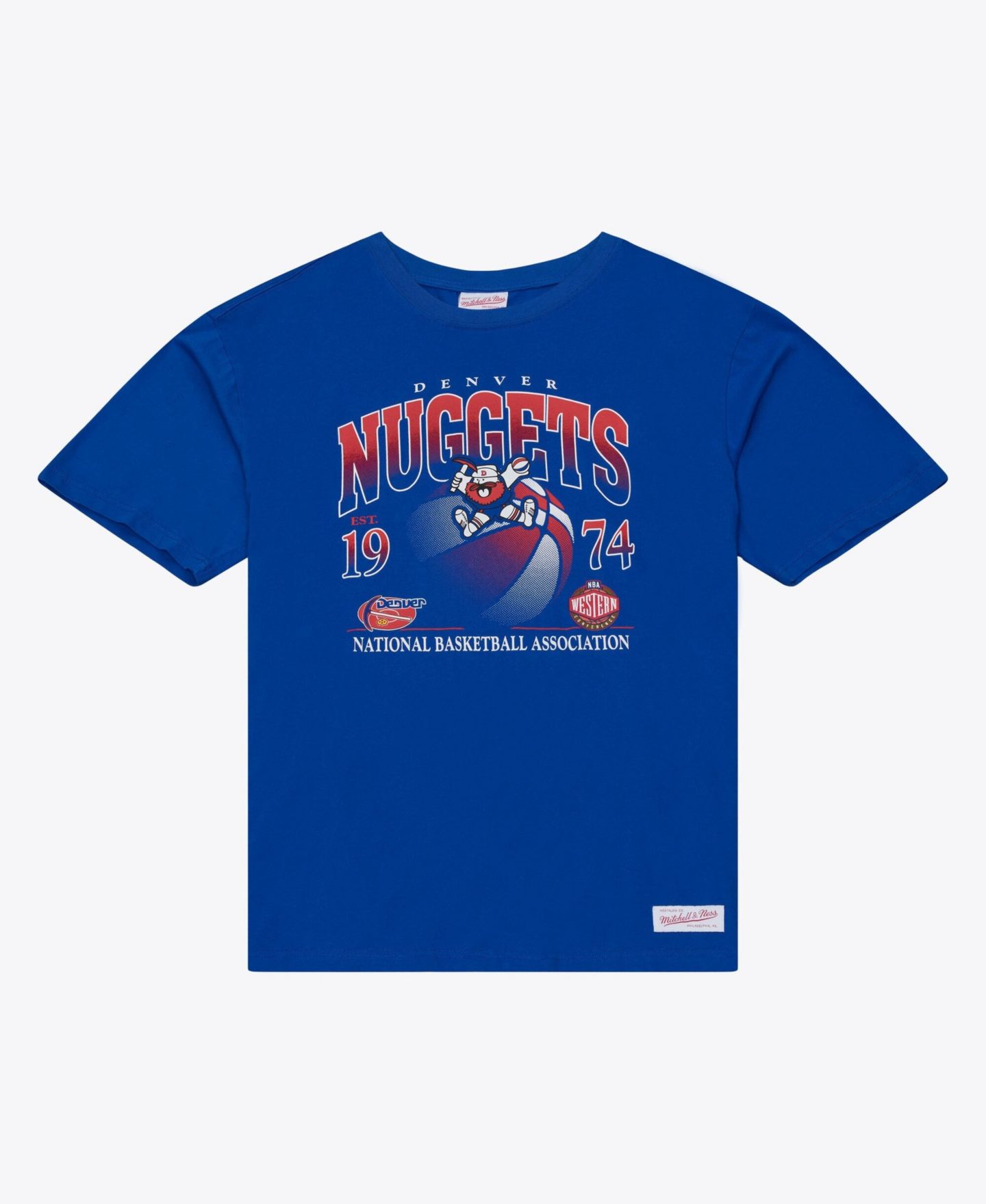 Мужская футболка Mitchell & Ness Mitchell Ness Royal Denver Nuggets Core Graphic — фото 1