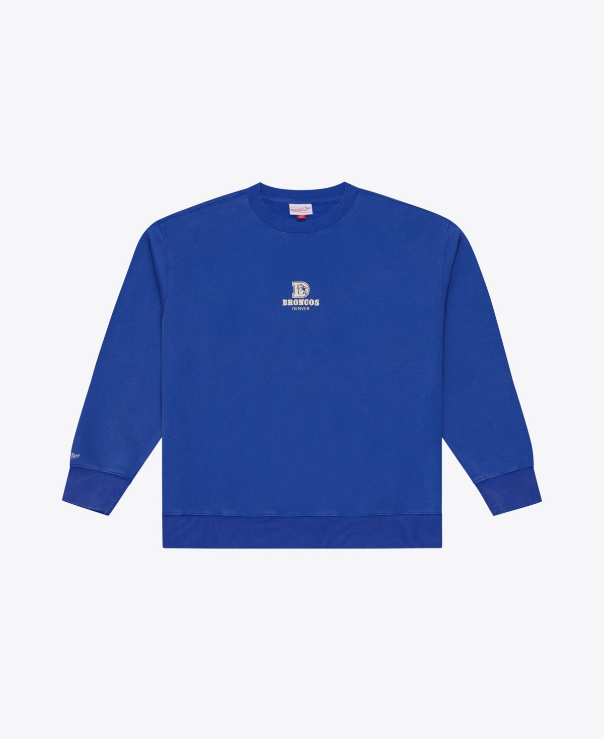 Mitchell & Ness Men's Mitchell Ness Royal Denver Broncos Core Essentials Micro Logo Fleece Sweatshirt - Royal